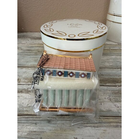 3 X Lenox China Treasures Empire Collection Trinket Box Greek Pagoda Mosque NEW - Picture 15 of 16